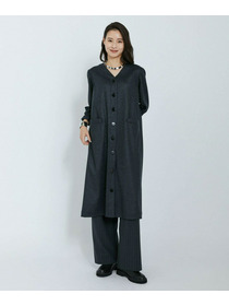 【L'EQUIPE】【Lサイズ】圧縮スムースワンピース 詳細画像 チャコールグレー 2