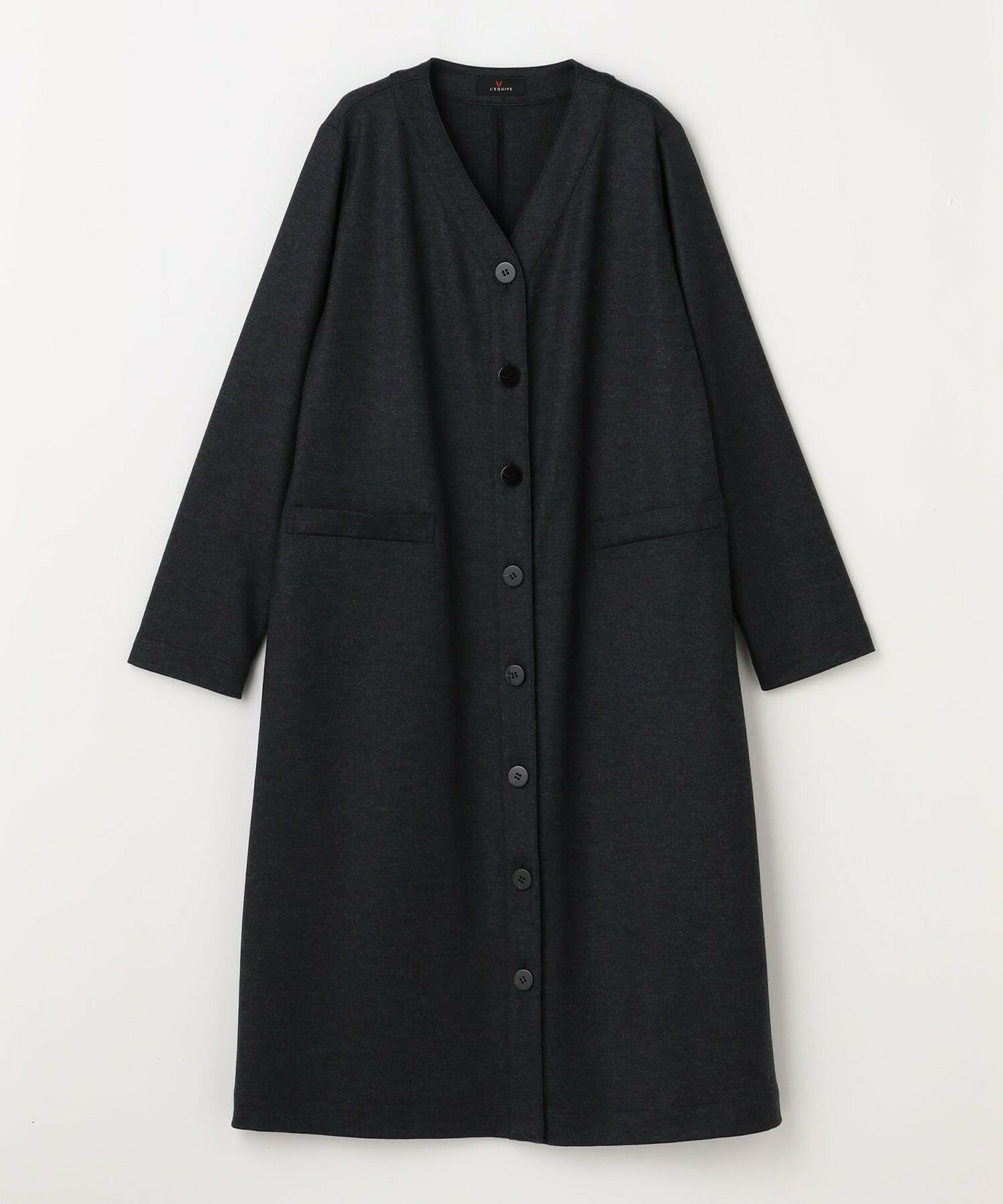 【L'EQUIPE】【Lサイズ】圧縮スムースワンピース 詳細画像 チャコールグレー 6