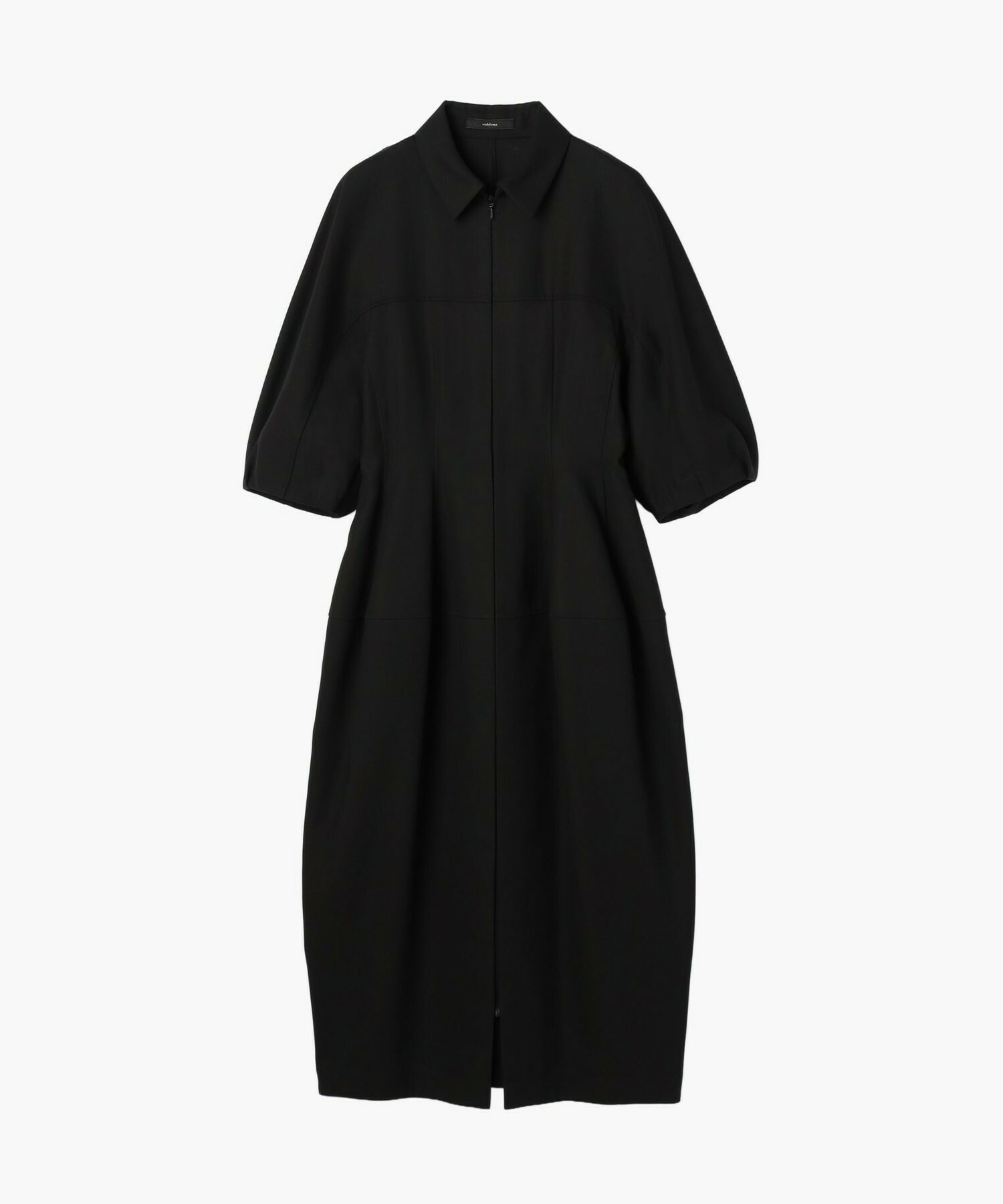 【endalence】強撚ダブルクロスドレス 詳細画像 ブラック 1