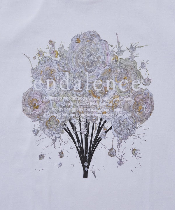  endalence×Yuta OkudaコラボレーションTシャツ＜ライトブーケ＞ 詳細画像 ホワイト 2