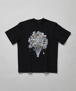 【endalence】 endalence×Yuta OkudaコラボレーションTシャツ＜ダークブーケ＞ 詳細画像 ブラック 1