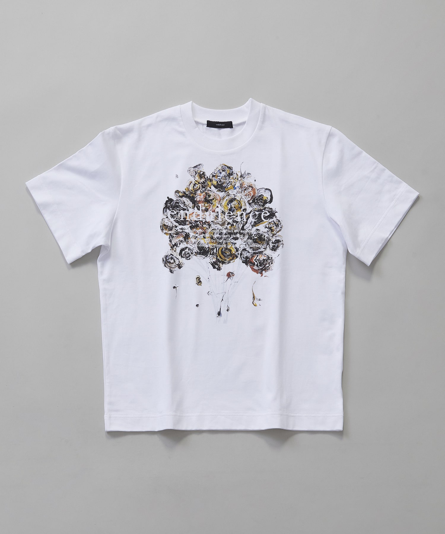 【endalence】 endalence×Yuta OkudaコラボレーションTシャツ＜ダークブーケ＞ 詳細画像 ホワイト 1