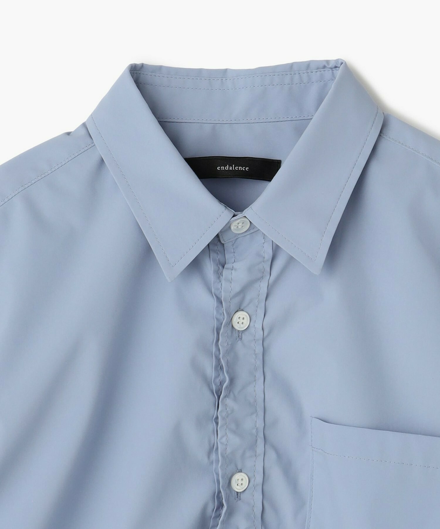 【endalence】スパンタイプライターパッカリングシャツ 詳細画像 ネイビー 10