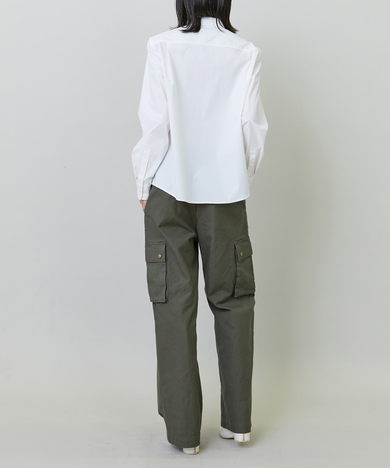 【endalence】スパンタイプライターパッカリングシャツ 詳細画像 ネイビー 3