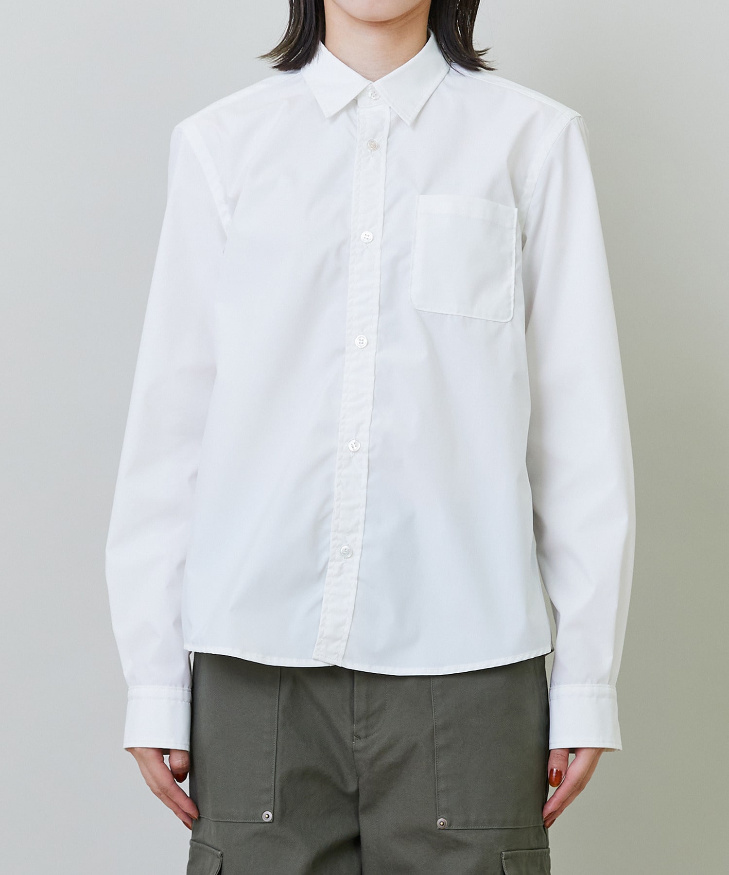 【endalence】スパンタイプライターパッカリングシャツ 詳細画像 ネイビー 5