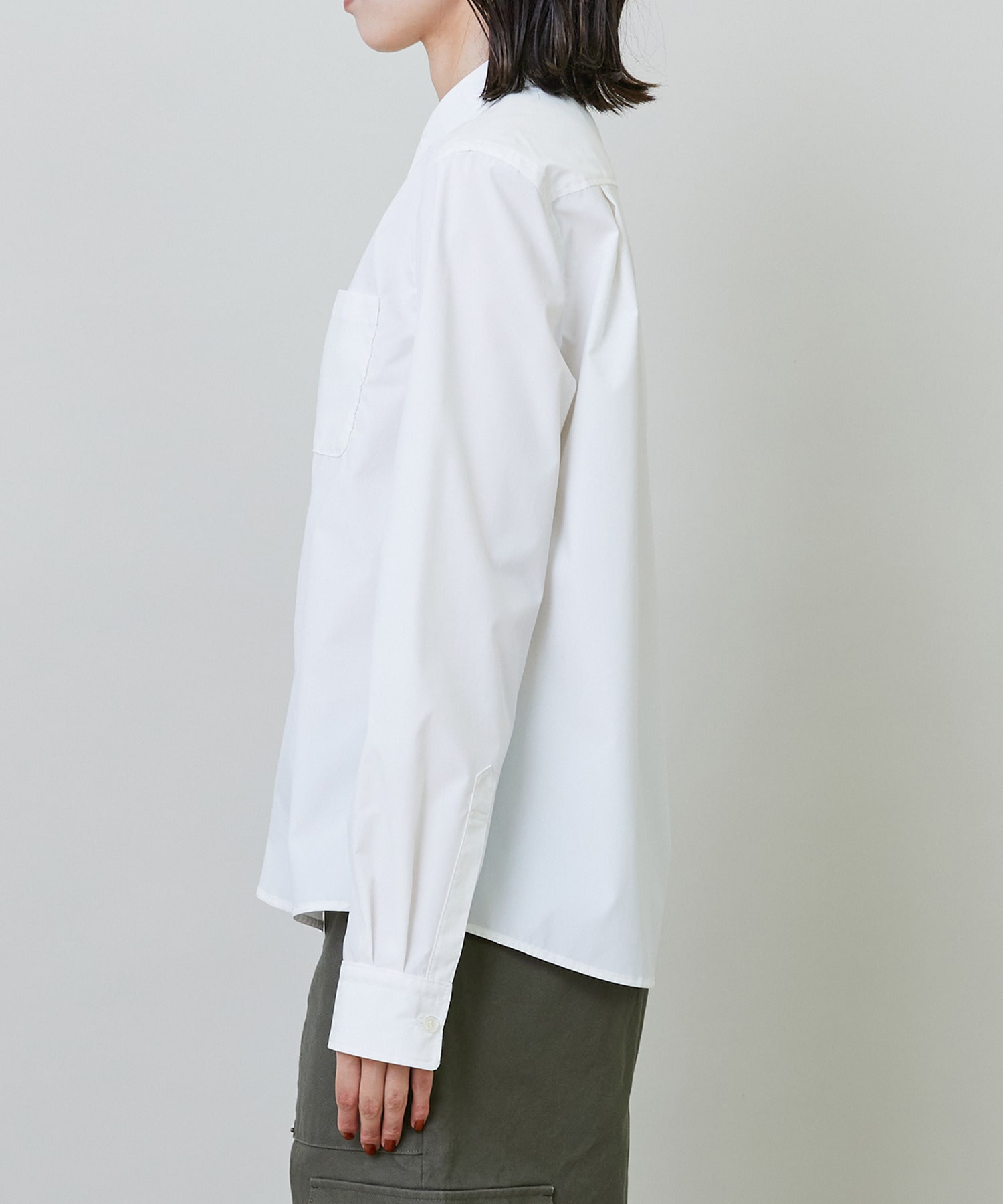 【endalence】スパンタイプライターパッカリングシャツ 詳細画像 ネイビー 6