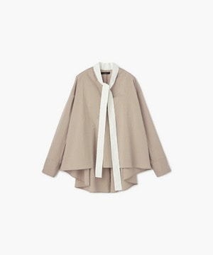 【endalence】C/Sストライプ×タイプライターボウタイブラウス 詳細画像 ブルー系その他 1