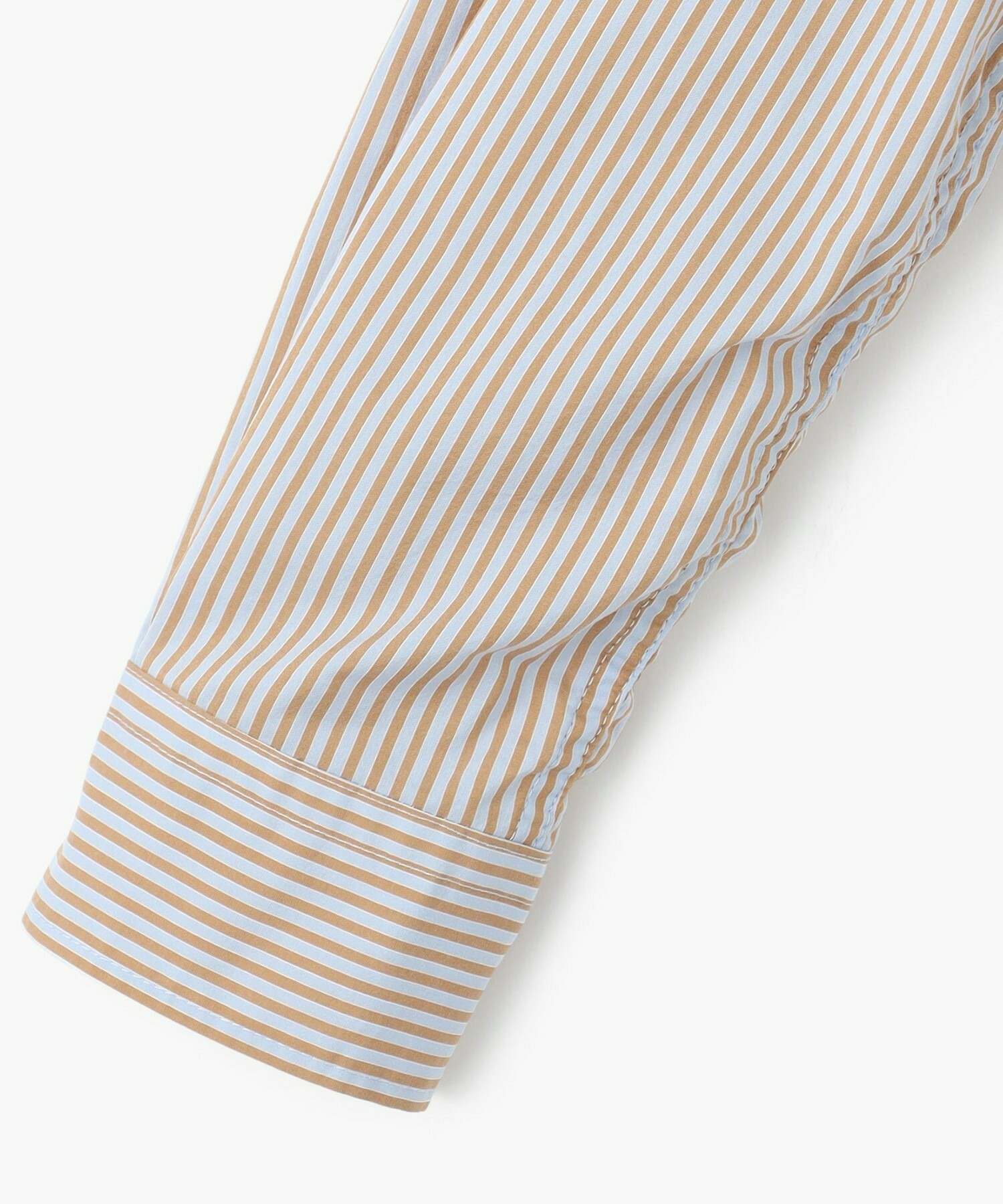 【endalence】C/Sストライプ×タイプライターパッカリングシャツ 詳細画像 ブルー系その他 3