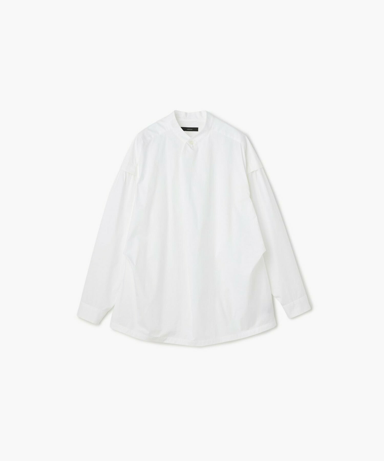 【endalence】Rコットン×シアーウールプルオーバーブラウス 詳細画像 ホワイト 1
