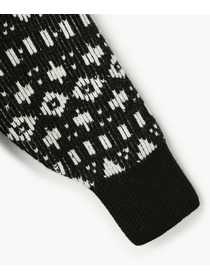 【endalence】Sメルトンノルディック柄スリーブコート 詳細画像 グリーン 15