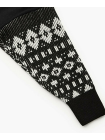 【endalence】Sメルトンノルディック柄スリーブコート 詳細画像 グリーン 19