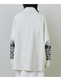 【endalence】Sメルトンノルディック柄スリーブコート 詳細画像 グリーン 25