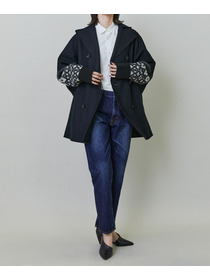 【endalence】Sメルトンノルディック柄スリーブコート 詳細画像 グリーン 6