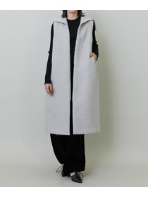 【endalence】エアリーシャギーセーラーカラーロングジレ 詳細画像 モカ 1