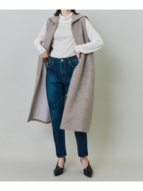 【endalence】エアリーシャギーセーラーカラーロングジレ 詳細画像 モカ 16