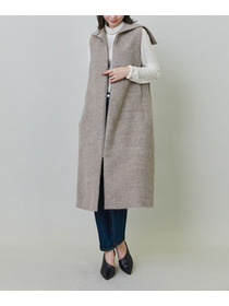 【endalence】エアリーシャギーセーラーカラーロングジレ 詳細画像 モカ 17