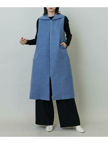 【endalence】エアリーシャギーセーラーカラーロングジレ 詳細画像 モカ 19