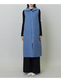 【endalence】エアリーシャギーセーラーカラーロングジレ 詳細画像 モカ 22