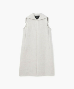 【endalence】エアリーシャギーセーラーカラーロングジレ 詳細画像 グレー 1