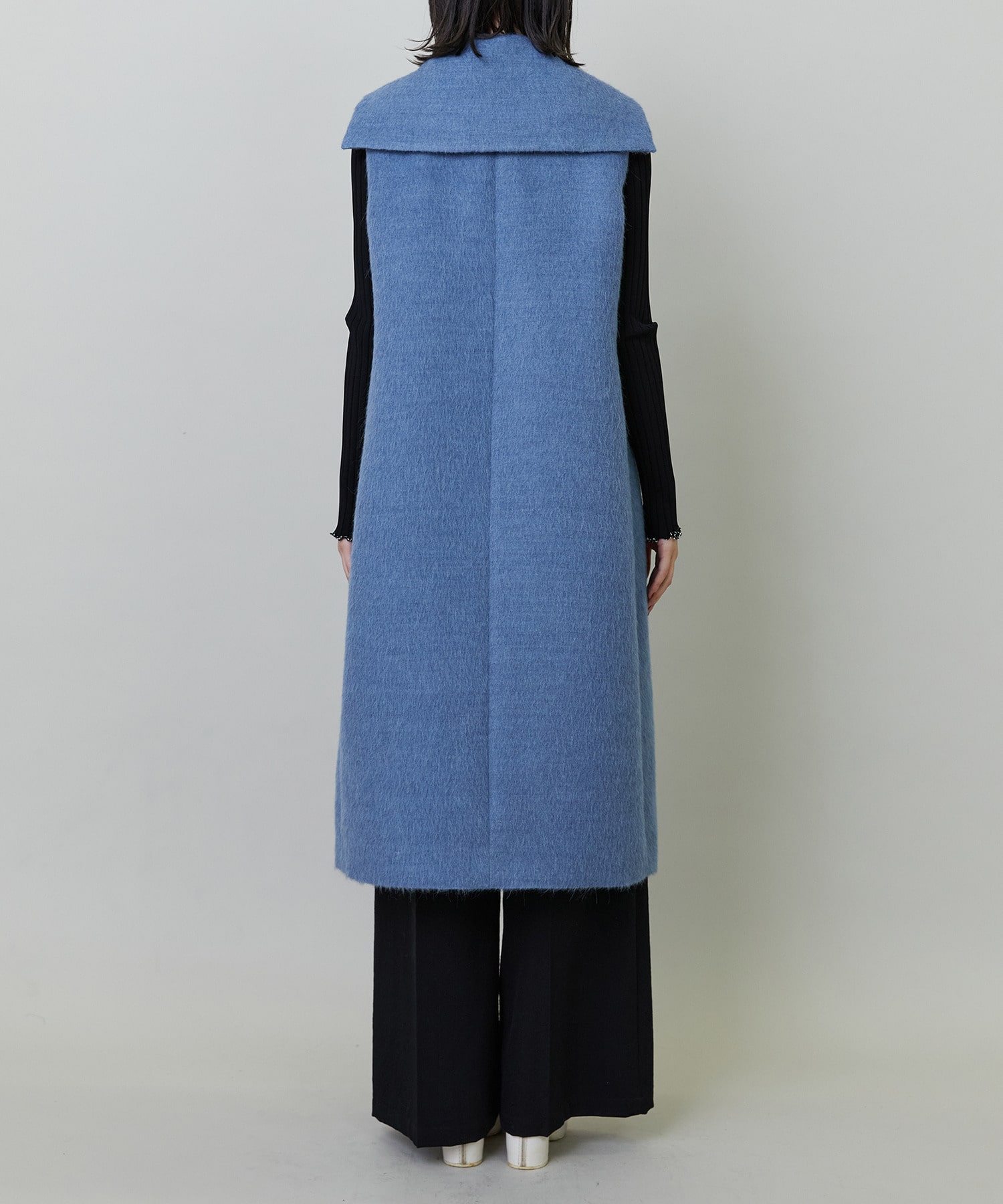 【endalence】エアリーシャギーセーラーカラーロングジレ 詳細画像 モカ 24