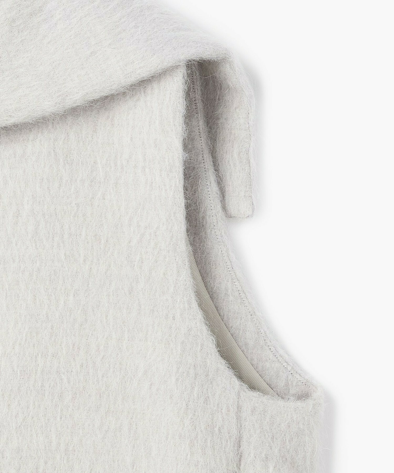 【endalence】エアリーシャギーセーラーカラーロングジレ 詳細画像 モカ 8