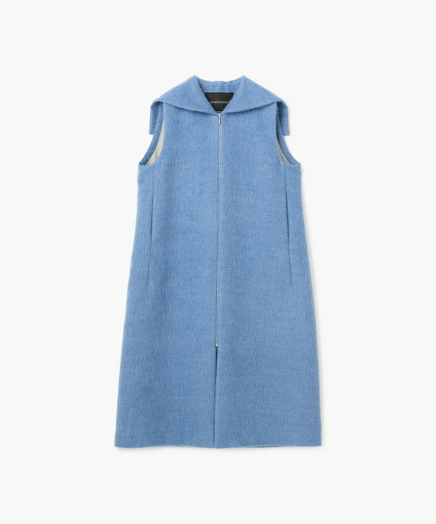 【endalence】エアリーシャギーセーラーカラーロングジレ 詳細画像 ブルー 1