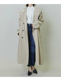 【endalence】リサイクルタフタロングコート 詳細画像 ブラック 1