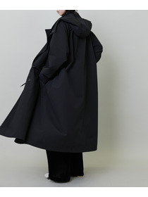 【endalence】リサイクルタフタロングコート 詳細画像 ブラック 18