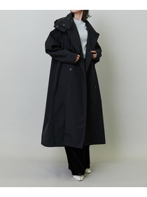 【endalence】リサイクルタフタロングコート 詳細画像 ブラック 22