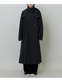 【endalence】リサイクルタフタロングコート 詳細画像 ブラック 26