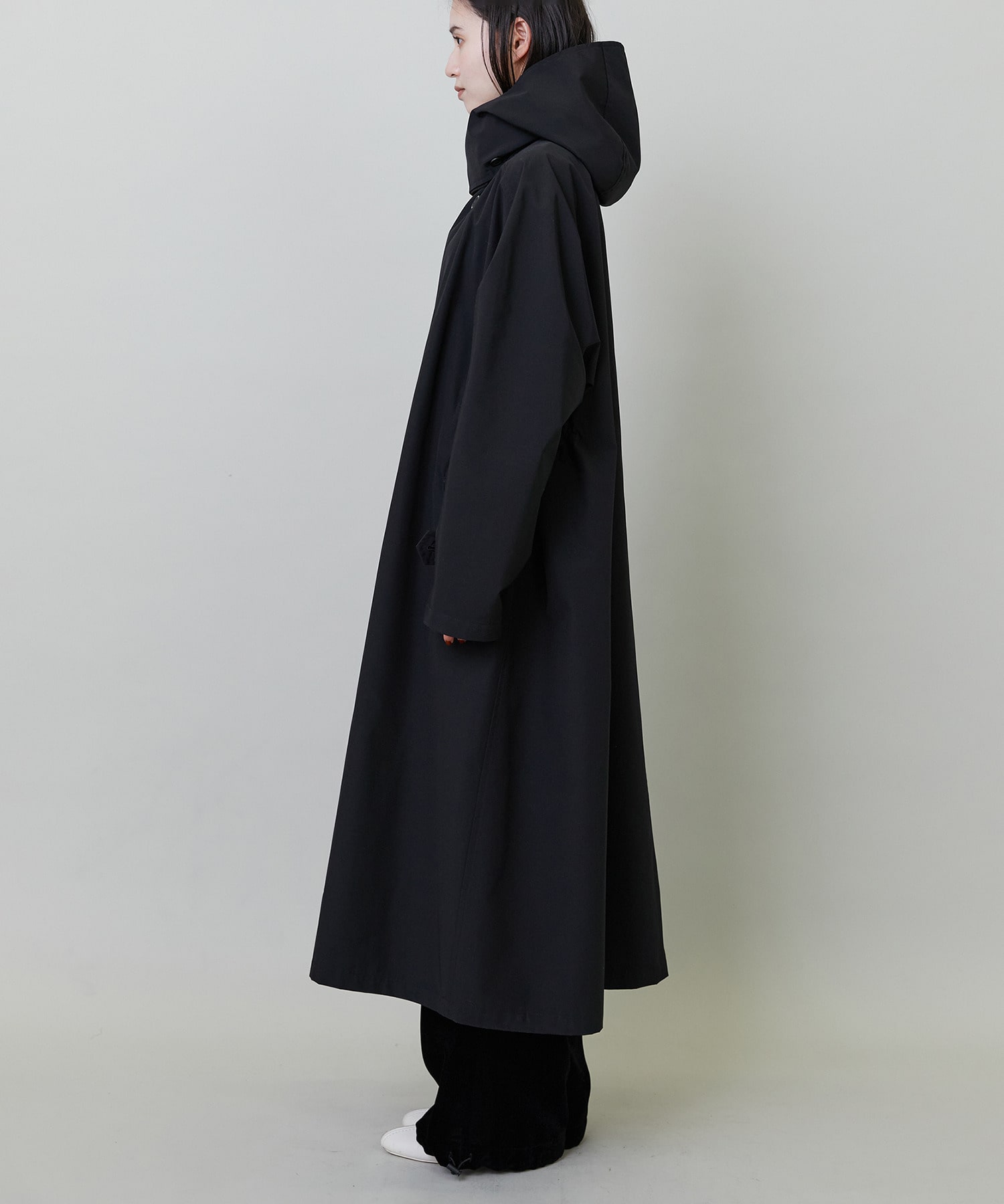 【endalence】リサイクルタフタロングコート 詳細画像 ブラック 24