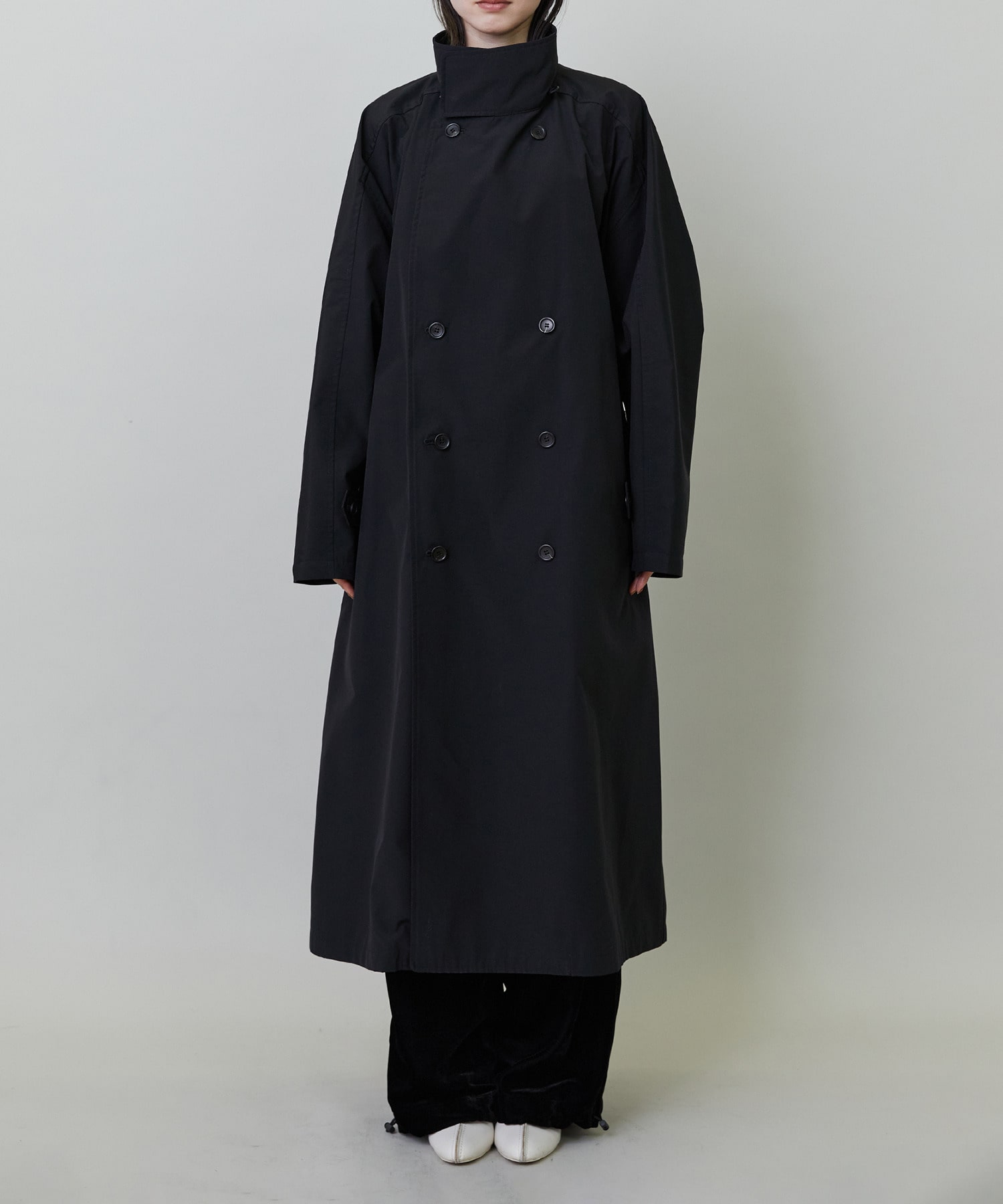 【endalence】リサイクルタフタロングコート 詳細画像 ブラック 28