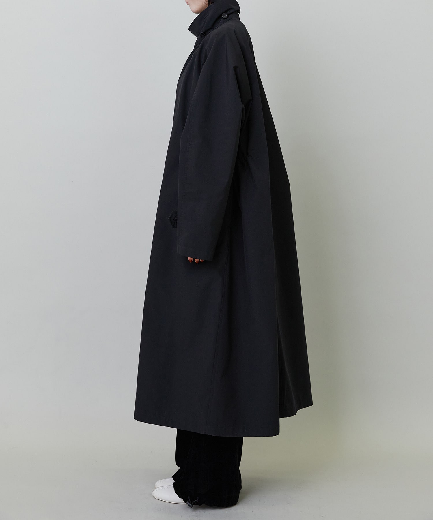 【endalence】リサイクルタフタロングコート 詳細画像 ブラック 29