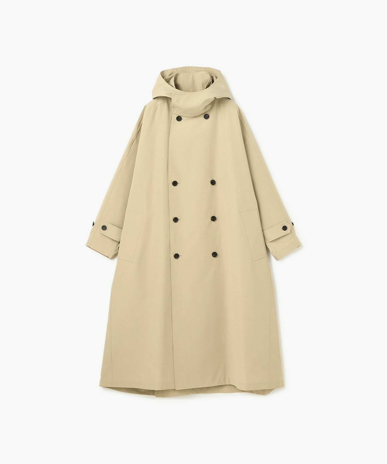 【endalence】リサイクルタフタロングコート 詳細画像 ベージュ 1