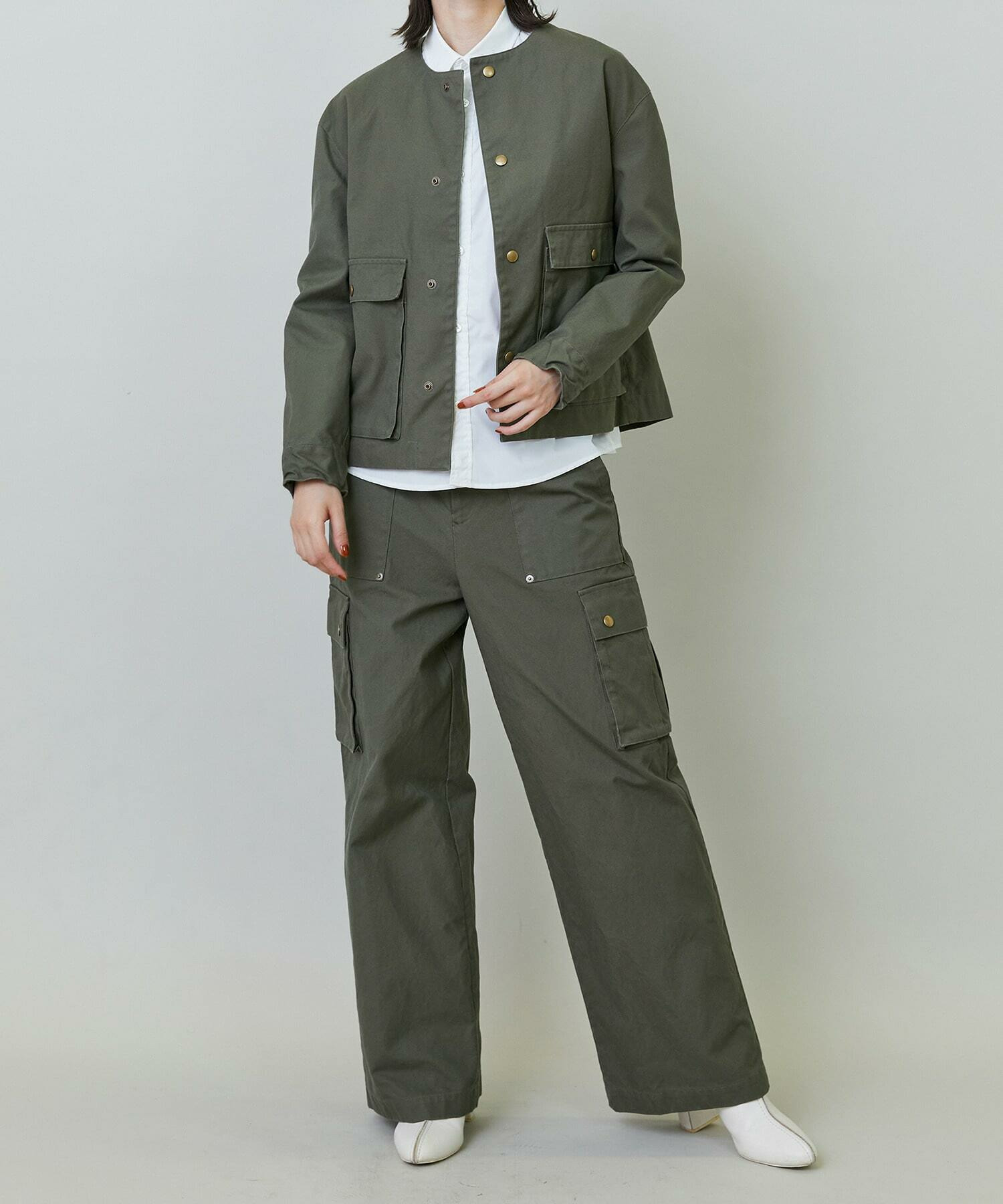 【endalence】ダックノーカラージャケット 詳細画像 チャコールグレー 1