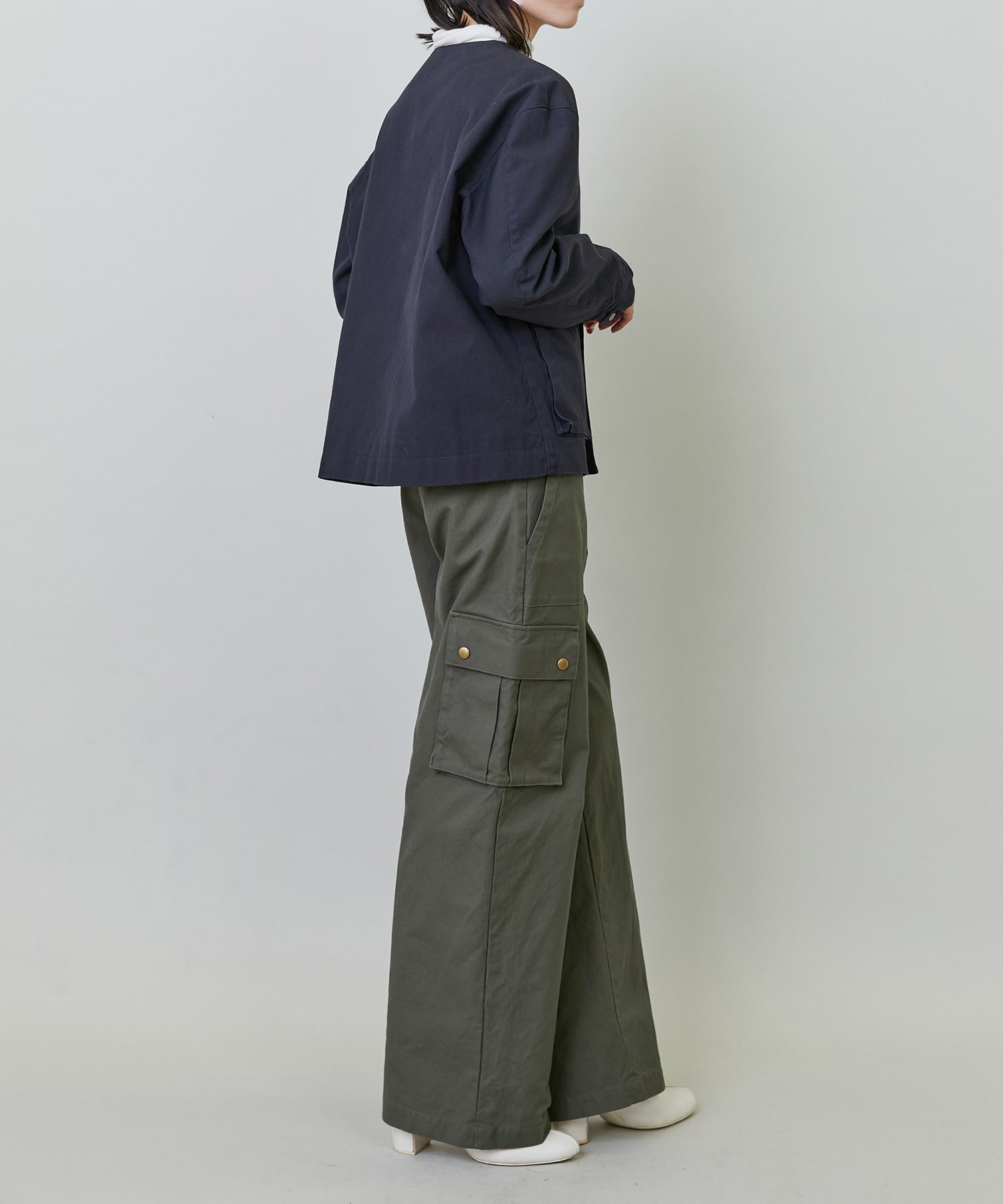 【endalence】ダックノーカラージャケット 詳細画像 チャコールグレー 13