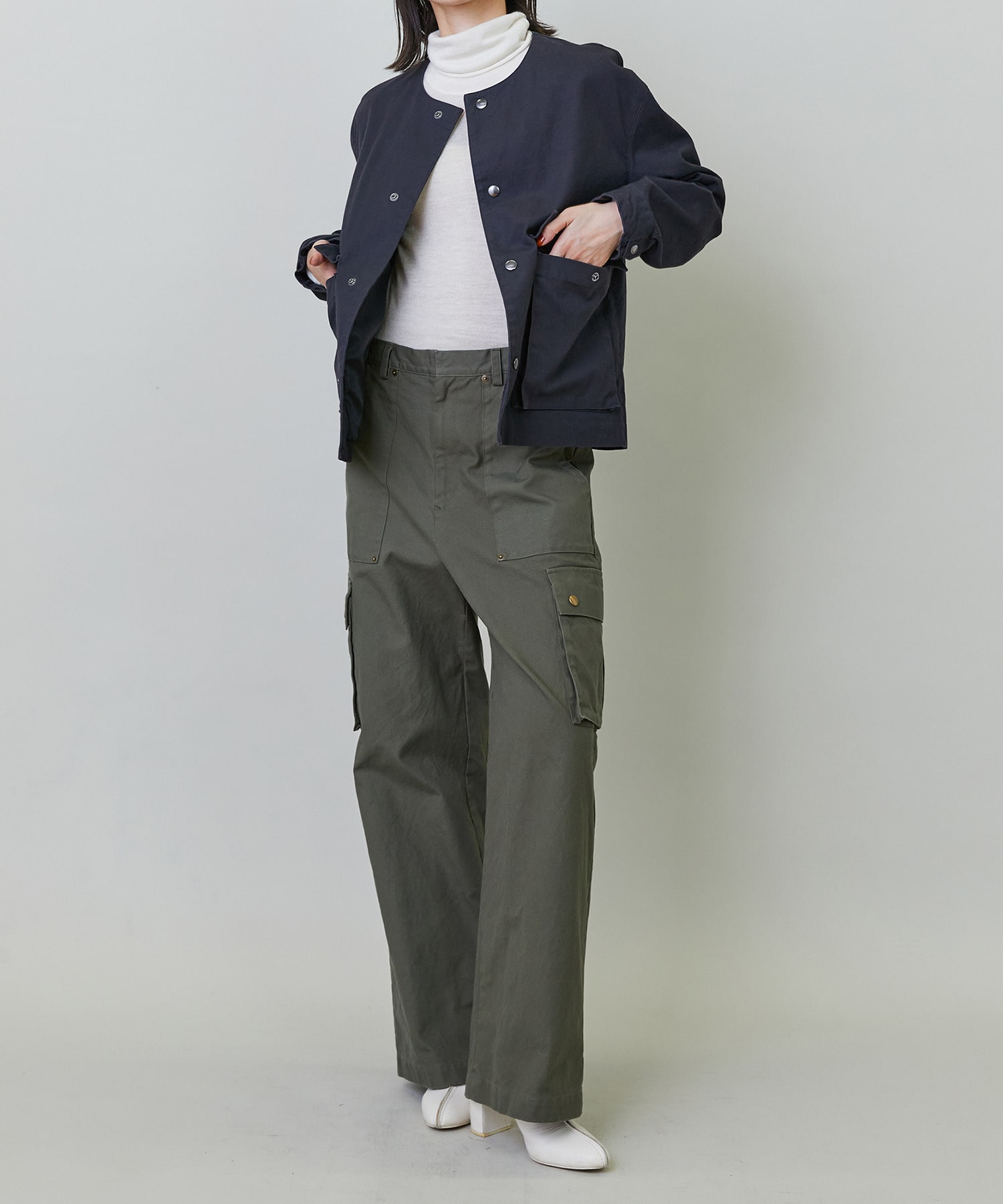 【endalence】ダックノーカラージャケット 詳細画像 チャコールグレー 15