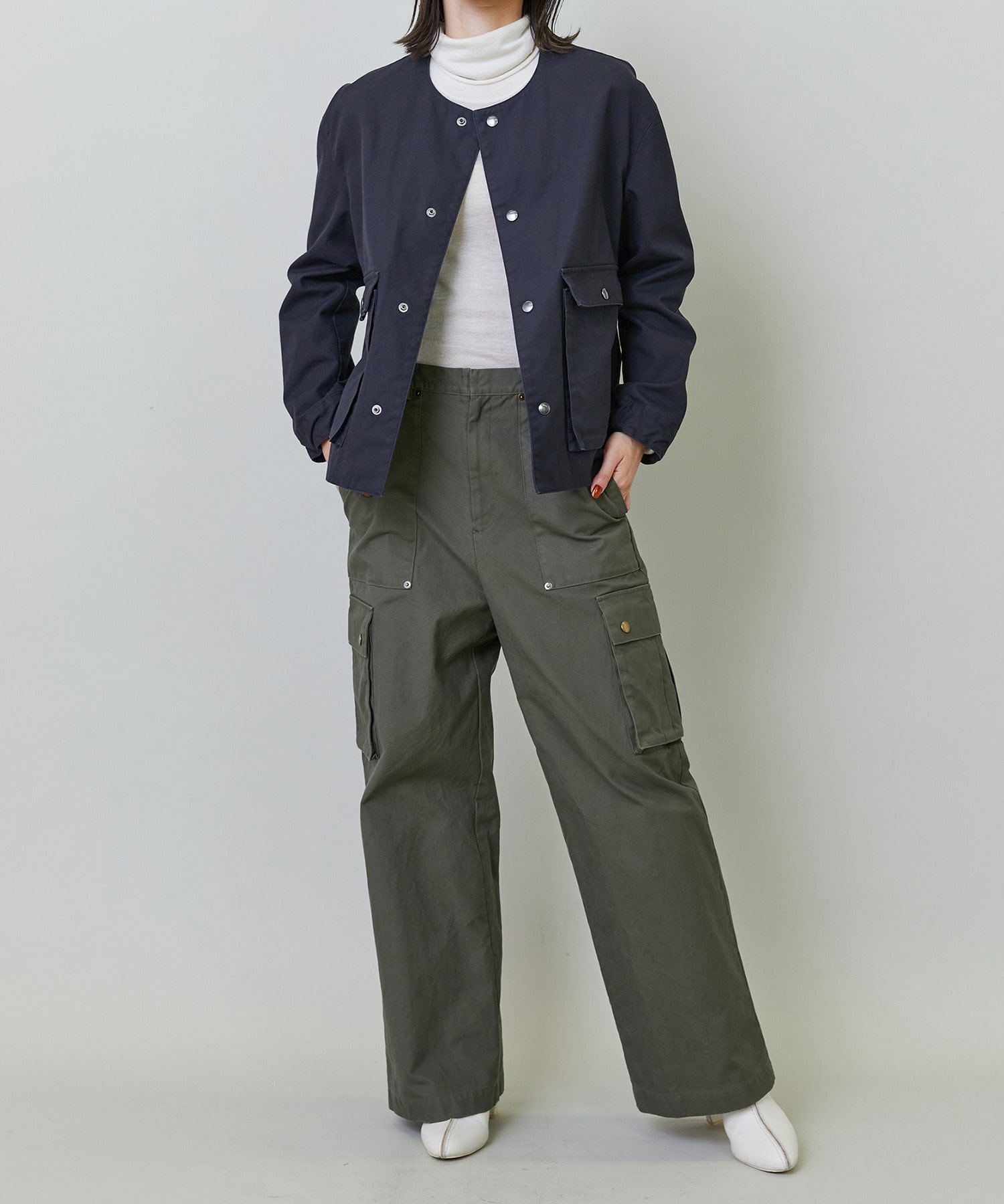 【endalence】ダックノーカラージャケット 詳細画像 チャコールグレー 16