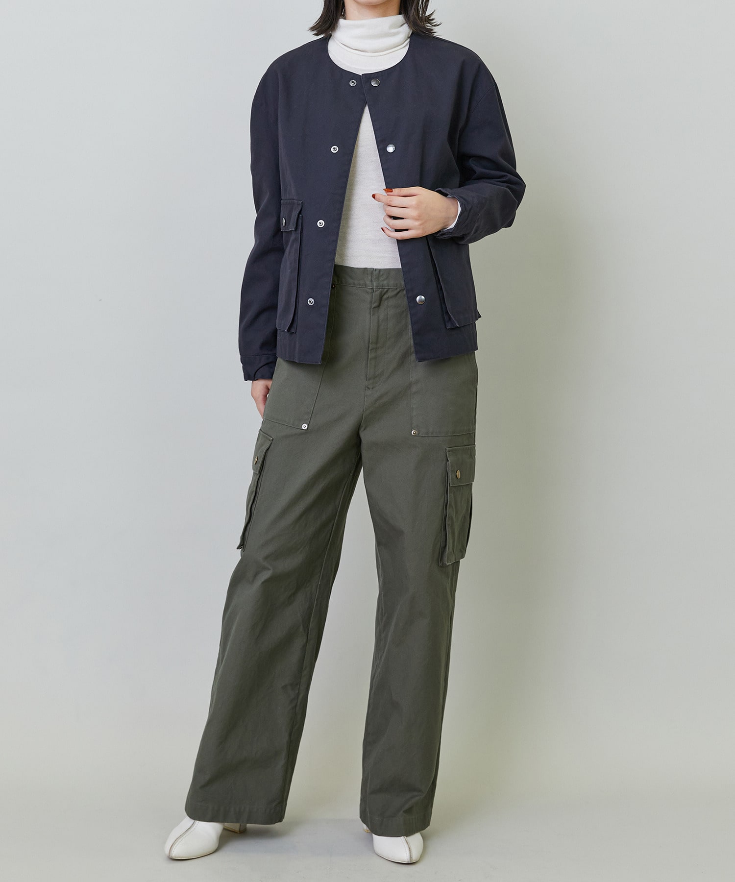 【endalence】ダックノーカラージャケット 詳細画像 チャコールグレー 18