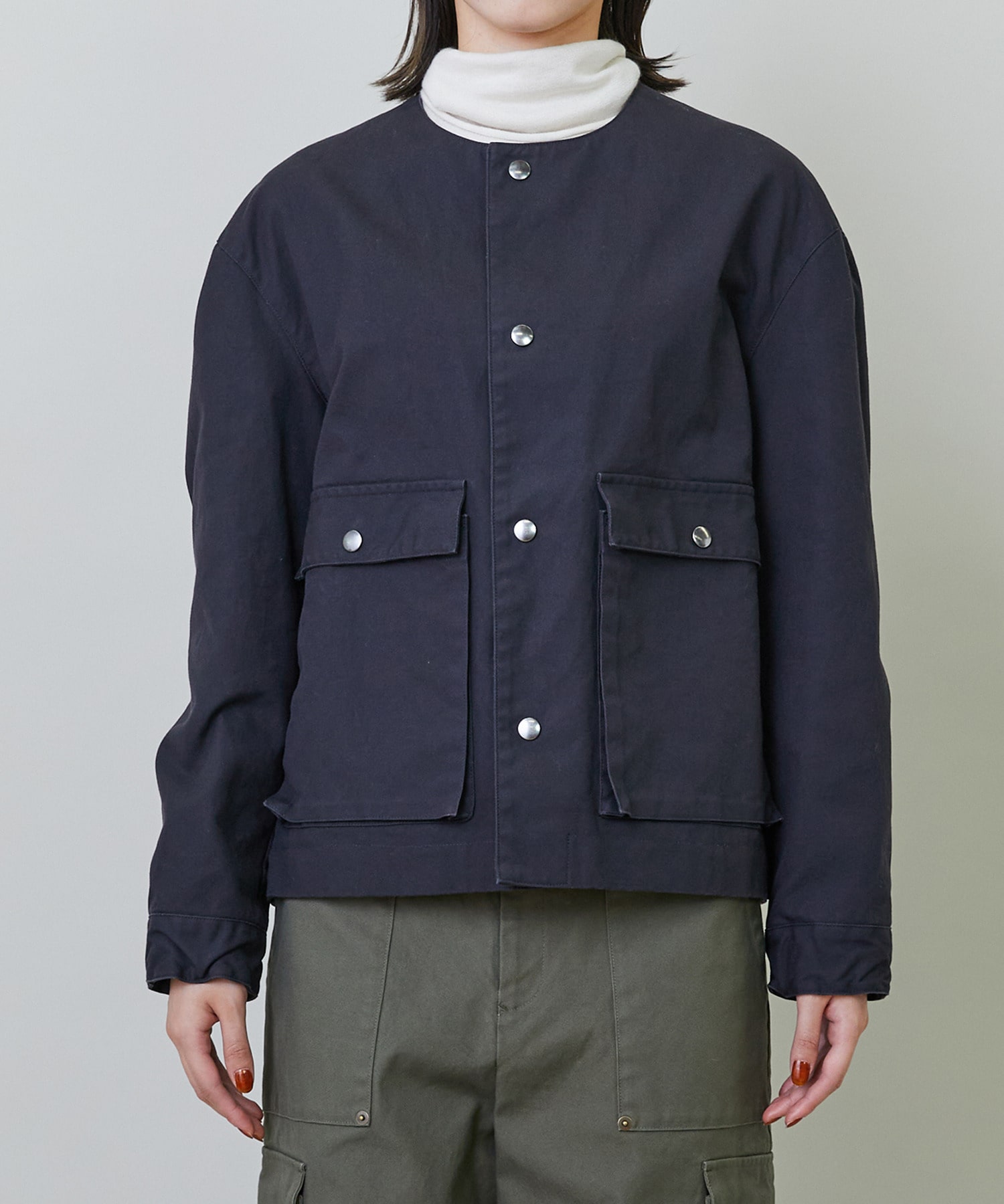 【endalence】ダックノーカラージャケット 詳細画像 チャコールグレー 19