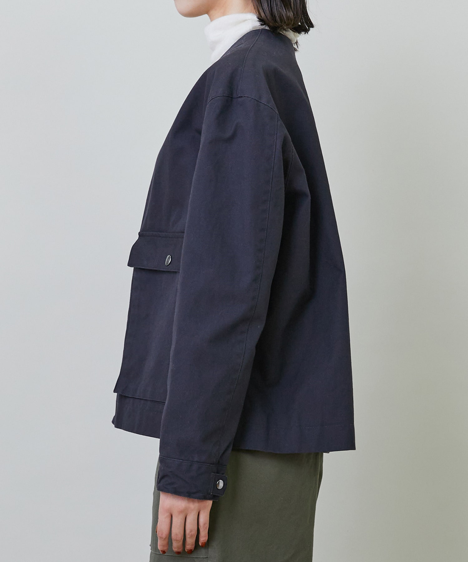 【endalence】ダックノーカラージャケット 詳細画像 チャコールグレー 20