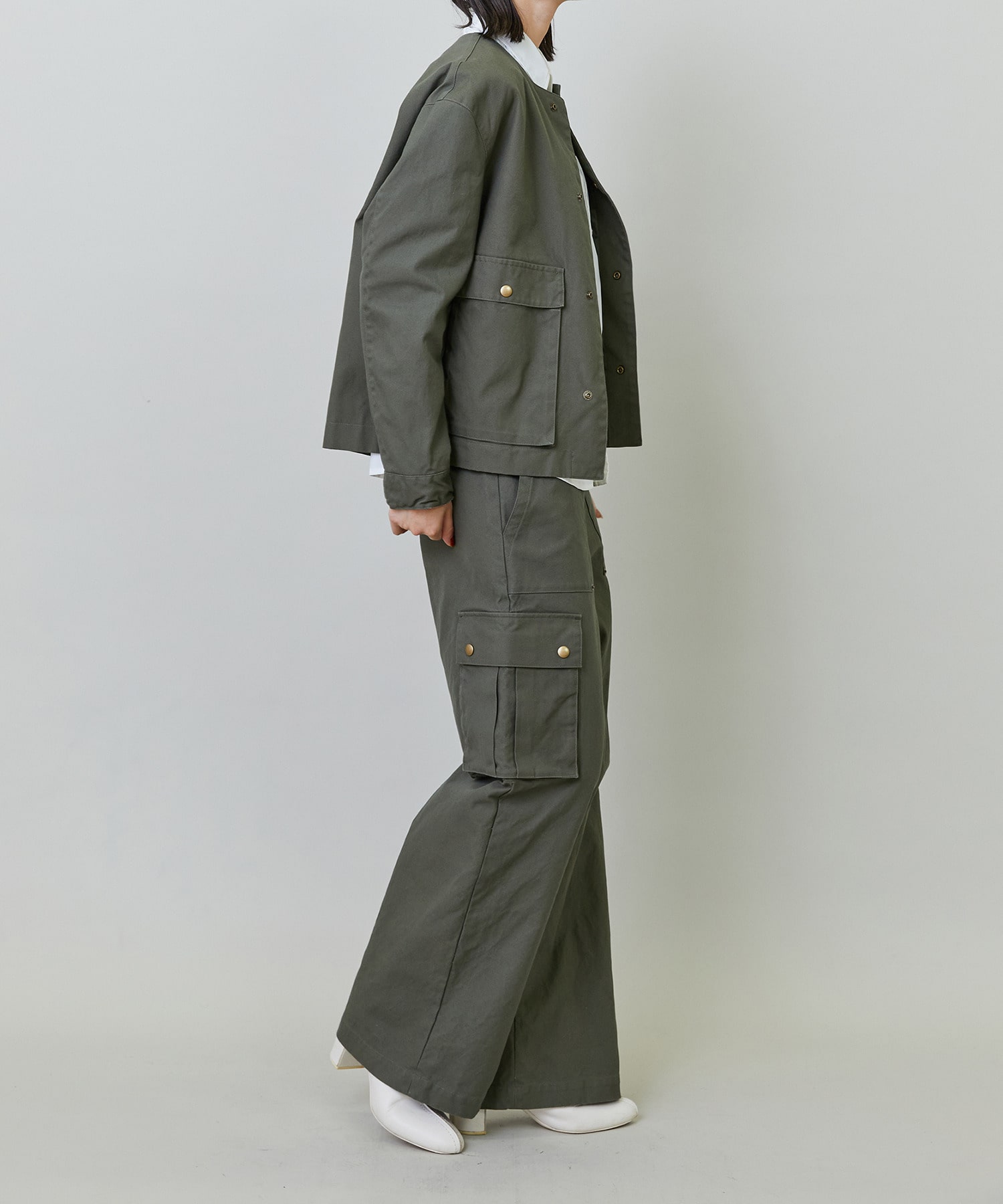 【endalence】ダックノーカラージャケット 詳細画像 チャコールグレー 4