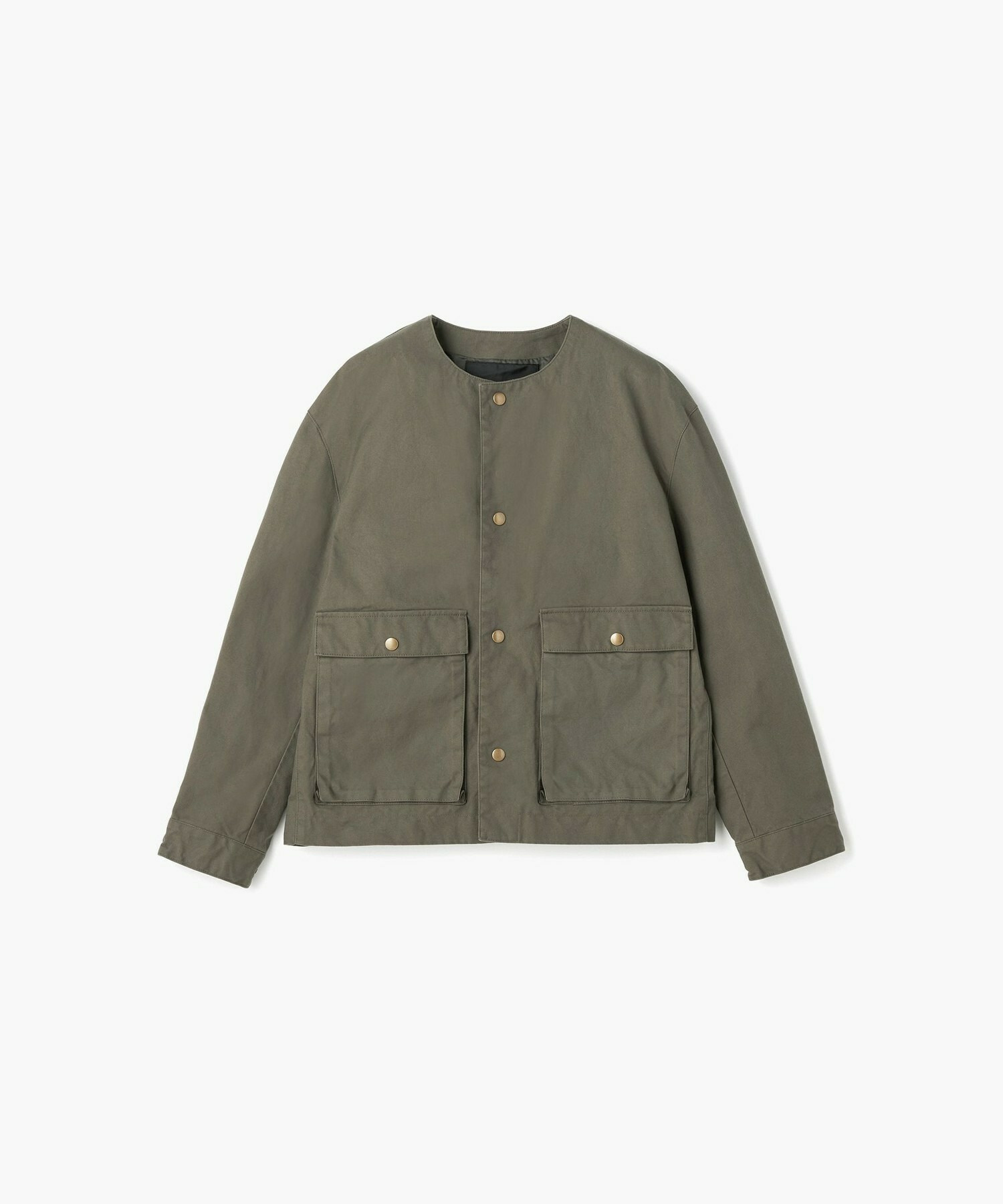 【endalence】ダックノーカラージャケット 詳細画像 カーキ 1