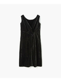 【endalence】ソフトベルベット×レースドレス 詳細画像 ブラック 1