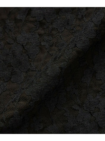 【endalence】ソフトベルベット×レースドレス 詳細画像 ブラック 10