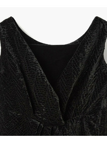 【endalence】ソフトベルベット×レースドレス 詳細画像 ブラック 3