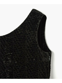 【endalence】ソフトベルベット×レースドレス 詳細画像 ブラック 4