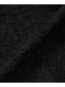 【endalence】ソフトベルベット×レースドレス 詳細画像 ブラック 7