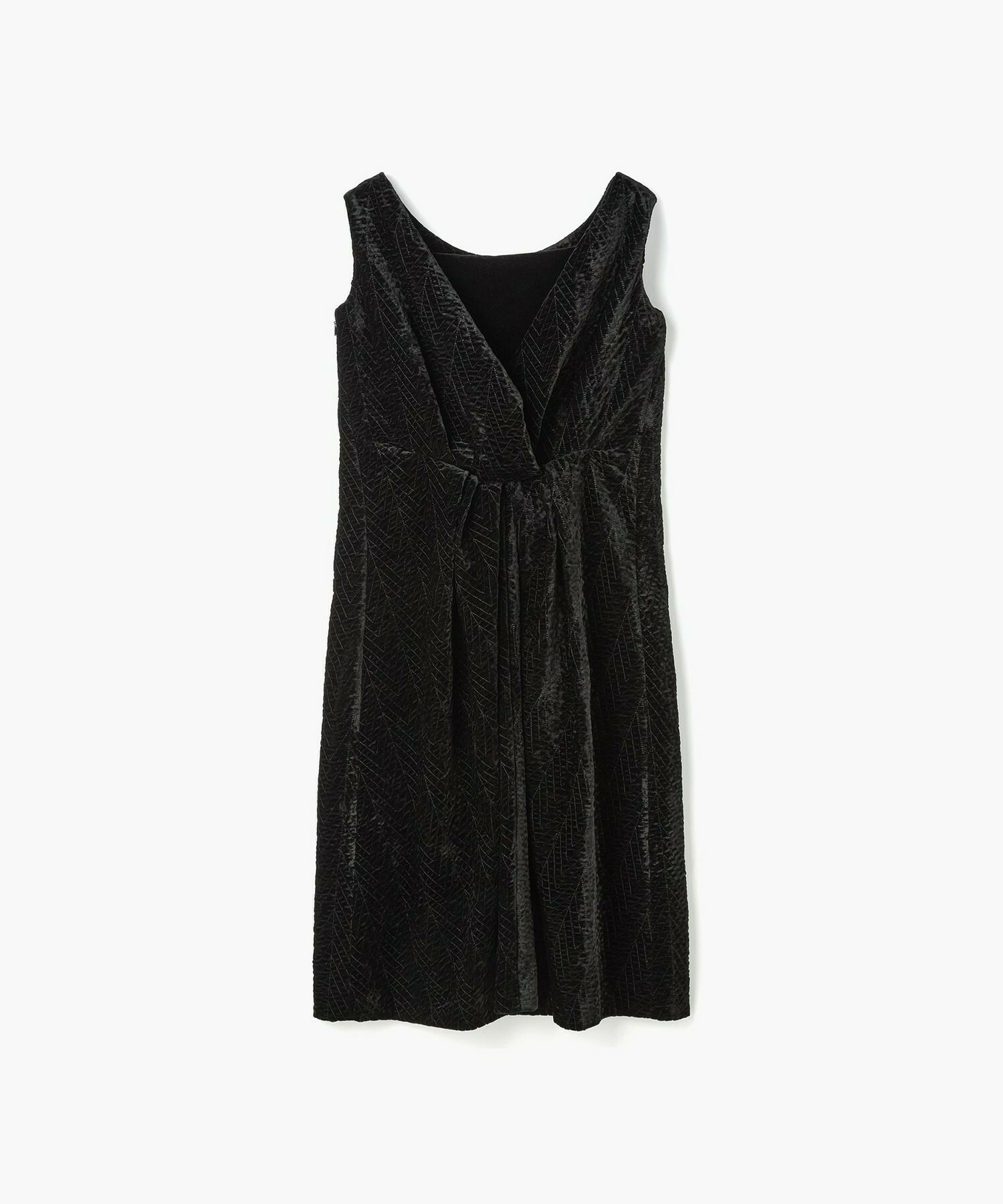 【endalence】ソフトベルベット×レースドレス 詳細画像 ブラック 1