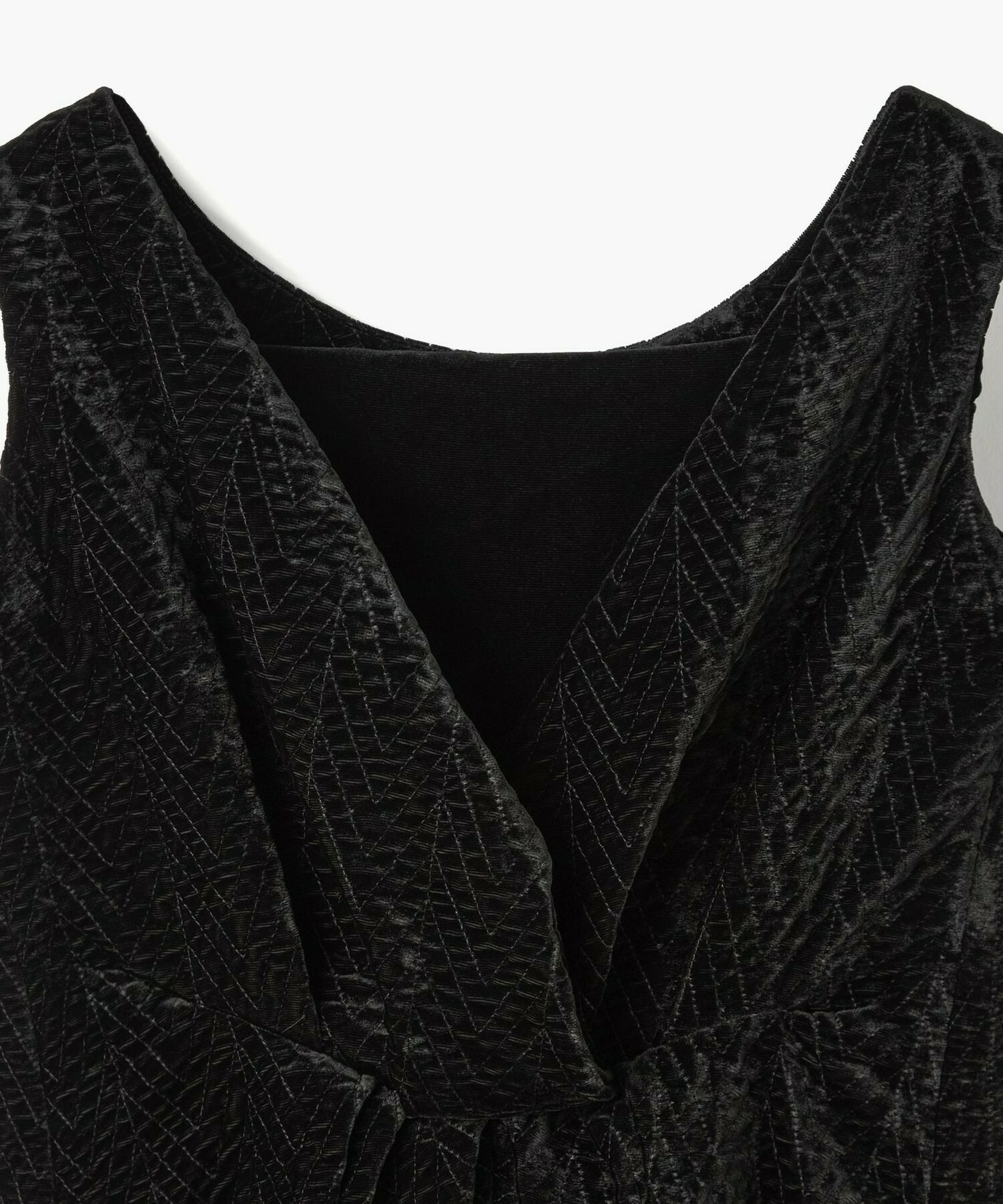 【endalence】ソフトベルベット×レースドレス 詳細画像 ブラック 3